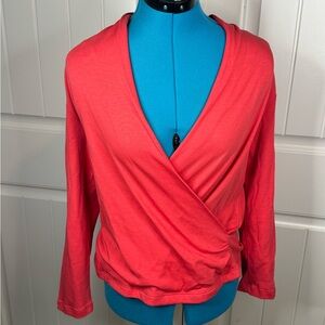 Anthropologie Maeve Women Corral 3/4 sleeve Curran Faux Wrap Blouse Size: Small